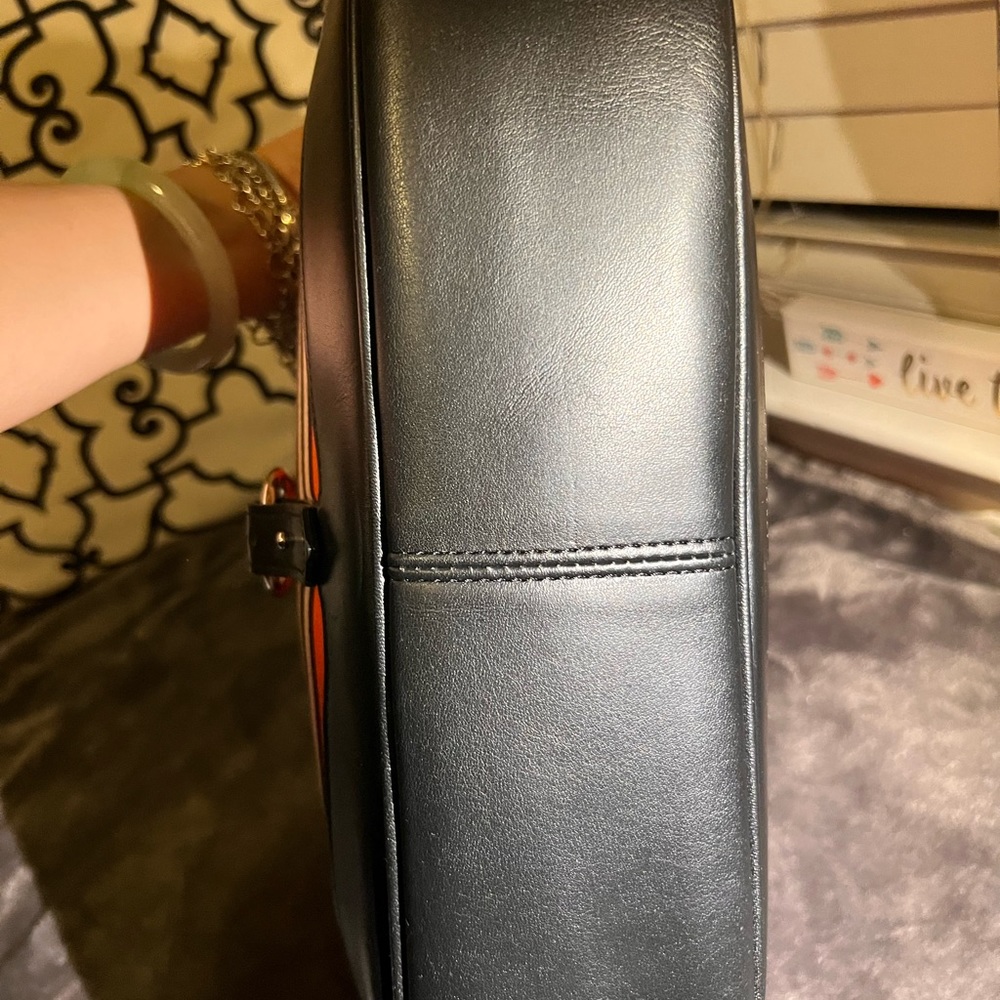 Rare Burberry Blue Signature Hobo striped vibrant colors w/black leather trim - Picture 11 of 15